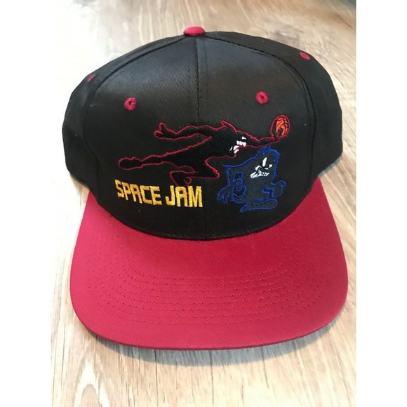 Vintage 1996 Deadstock Warner Brothers Space Jam Snapback Hat Michael Jordan - Picture 1 of 7